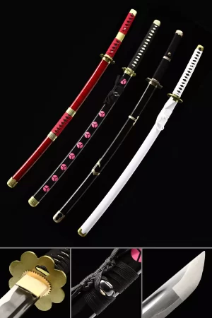 Roronoa Zoro Katana Sword Four Set Replica Shusui Wado Ichimonji Sandai Kitetsu And Yubashiri Set 9